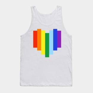 Pixelated Rainbow Heart Tank Top